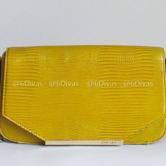 anne KLEIN pebbled lime green HANDBAG - Picture 7 of 7